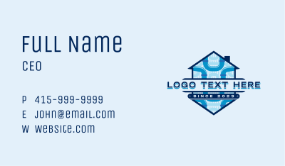 House Pipe Plumber Business Card Image Preview