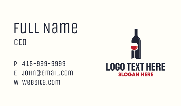 Wine Bottle Glass Liquor Business Card Design Image Preview
