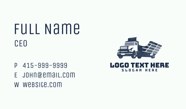Wing Truck Lumber Delivery Business Card Design Image Preview