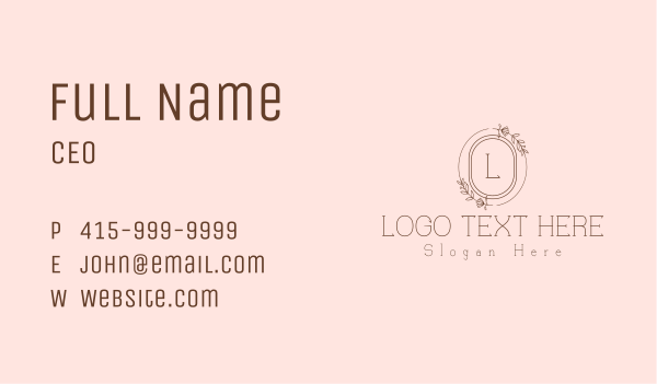 Floral Badge Lettermark Business Card Design Image Preview
