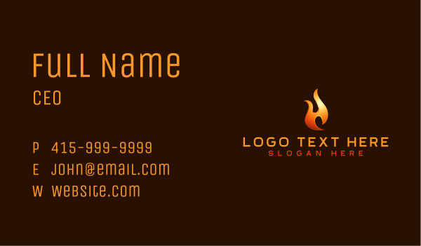 Hot Flame Letter H Business Card Design Image Preview