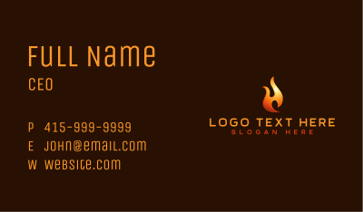 Hot Flame Letter H Business Card Image Preview