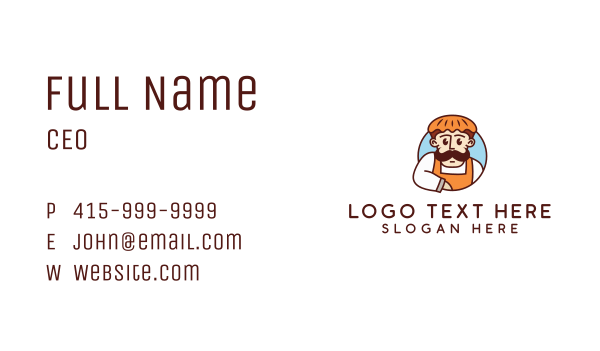 Pie Baker Mascot Business Card Design Image Preview