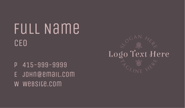 Floral Beauty Wordmark Business Card Design Image Preview