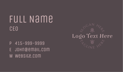 Floral Beauty Wordmark Business Card Image Preview