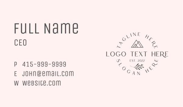 Elegant Natural Business Business Card Design Image Preview