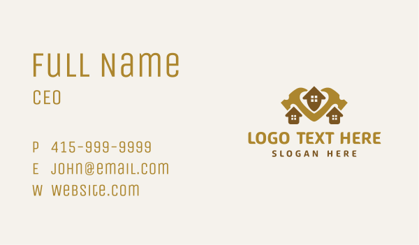 House Hammer Contractor Business Card Design Image Preview