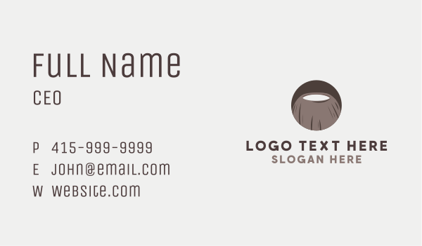 Brown Coconut Business Card Design Image Preview