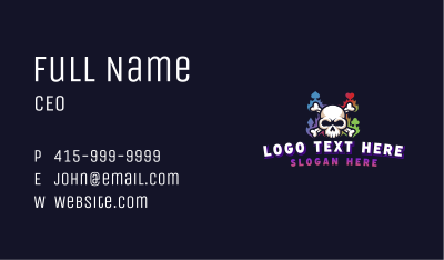 Skull Casino Gaming Business Card Image Preview