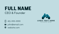 Letter M 3D Pillar Block Business Card Image Preview