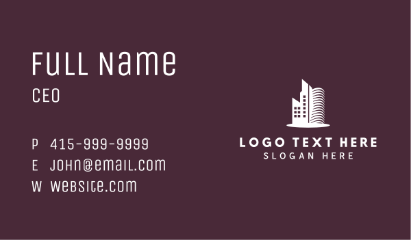 Hotel Skyscraper Building Business Card Design Image Preview