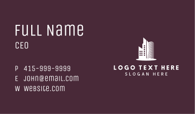Hotel Skyscraper Building Business Card Image Preview