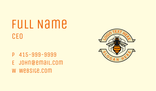  Honeycomb Bee Insect Business Card Design Image Preview