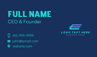 Fast Logistics Letter E  Business Card Image Preview