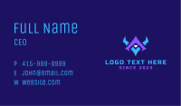 Letter V Horned Mask  Business Card Image Preview