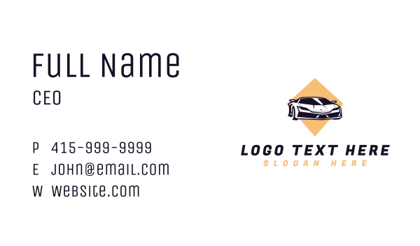 Luxury Diamond Vehicle Business Card Design Image Preview