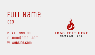 Flame Hot Chili Business Card Image Preview