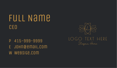 Golden Luxury Letter  Business Card Image Preview