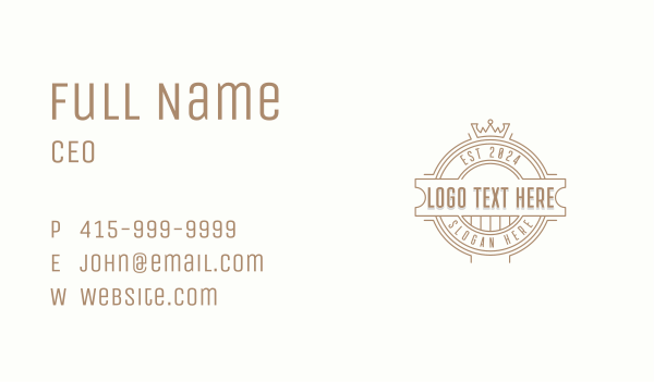 Royal Crown Business Business Card Design Image Preview