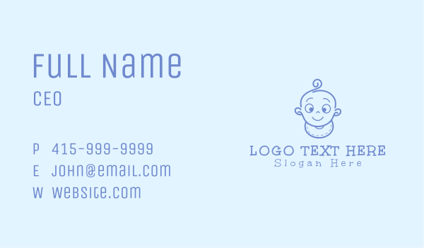 Cute Cartoon Baby Business Card Design Image Preview