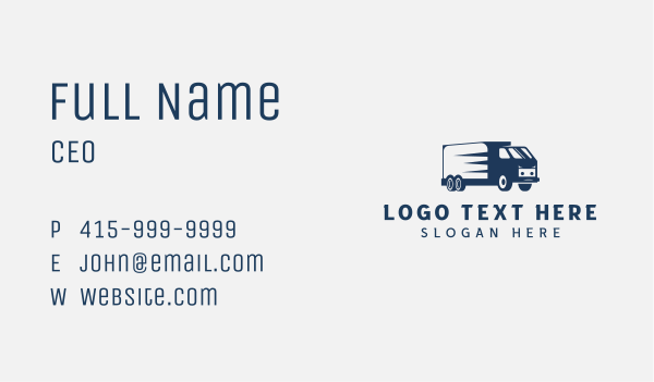 Freight Truck Delivery Business Card Design Image Preview