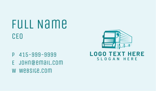 Courier Cargo Truck Business Card Design Image Preview