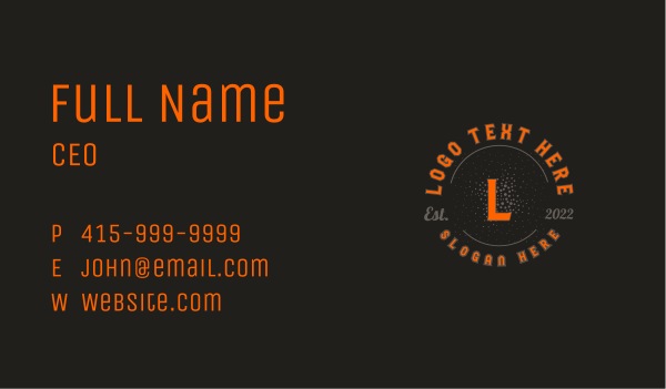 Retro Sports Team Lettermark Business Card Design Image Preview