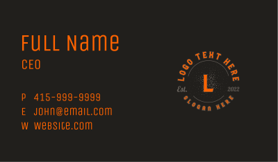 Retro Sports Team Lettermark Business Card Image Preview