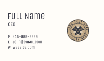 Anvil Workshop Badge Business Card Image Preview