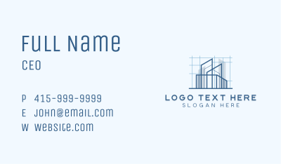 Building Architecture Contractor Business Card Image Preview