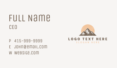 Mountain Hiking Tourist Business Card Image Preview