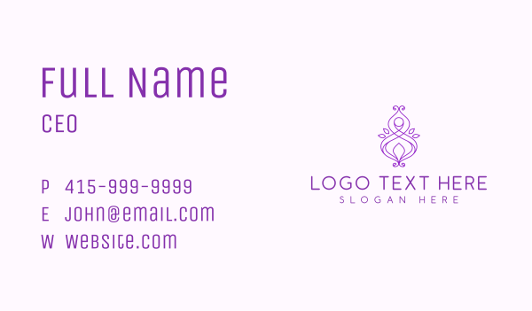 Lotus Yoga Wellness Business Card Design Image Preview