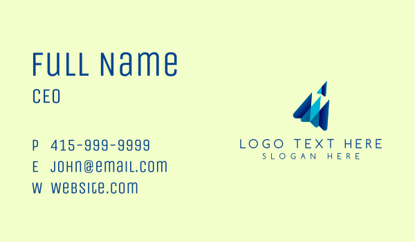 Abstract Plane Airlines Business Card Design Image Preview