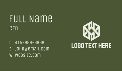 Abstract Hexagon Business Card Image Preview