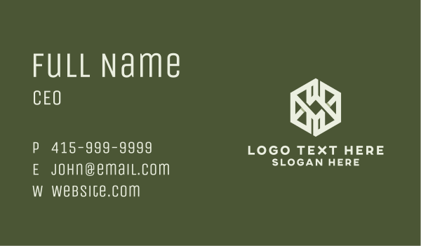 Abstract Hexagon Business Card Design Image Preview