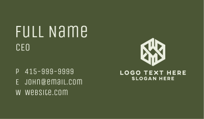 Abstract Hexagon Business Card Image Preview