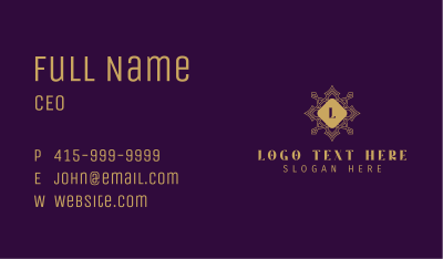 Elegant Ornamental Lettermark Business Card Image Preview