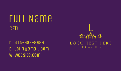 Premium Golden Lettermark Business Card Image Preview