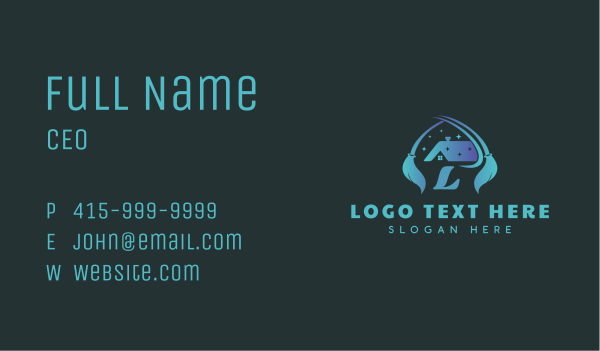 Broom House Lettermark Business Card Design Image Preview