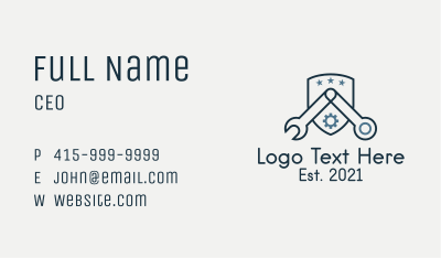 Wrench Hardware Store  Business Card Image Preview