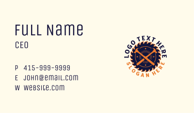 Industrial Saw Hammer Business Card Image Preview