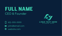 Professional Wave Startup Business Card Image Preview
