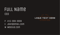 Simple Masculine Wordmark Business Card Image Preview