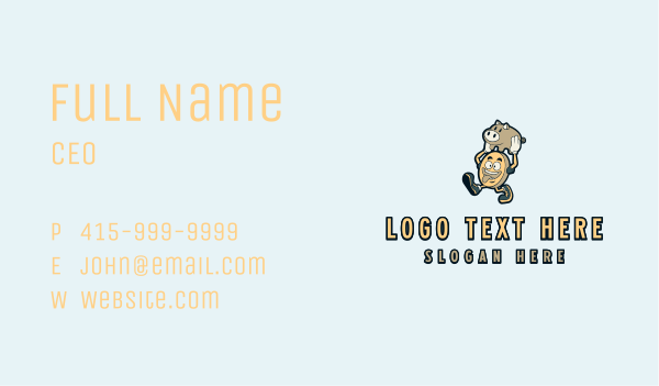 Coin Piggy Bank Business Card Design Image Preview