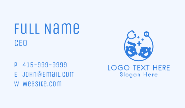 Happy Toddler Dentist  Business Card Design Image Preview