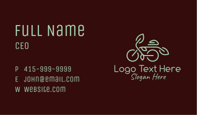 Green Nature Bicycle  Business Card