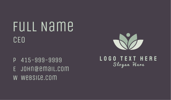 Natural Lotus Spa Business Card Design Image Preview