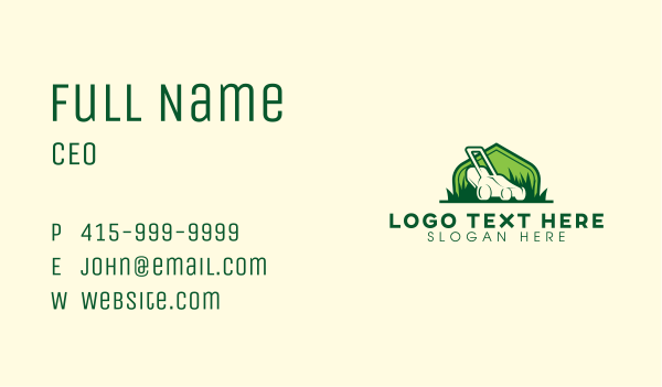 House Lawn Mower  Business Card Design Image Preview