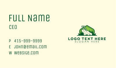 House Lawn Mower  Business Card Image Preview