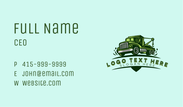 Tow Truck Assistance Business Card Design Image Preview